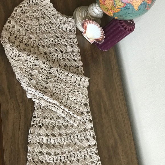 Silk and linen crochet lace sweater XS/S - Picture 6 of 16